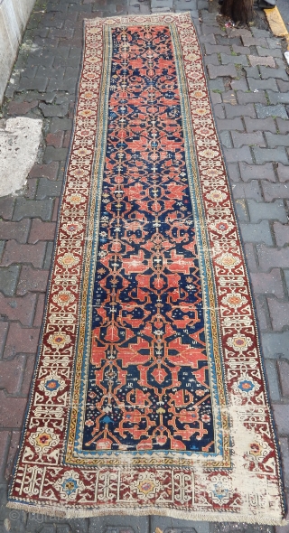 Antique Caucasian Kuba Rug Runner 
Size.345x93 cm
 Contact at.  anatolianpicker@gmail.com                      