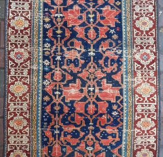 Antique Caucasian Kuba Rug Runner 
Size.345x93 cm
 Contact at.  anatolianpicker@gmail.com                      