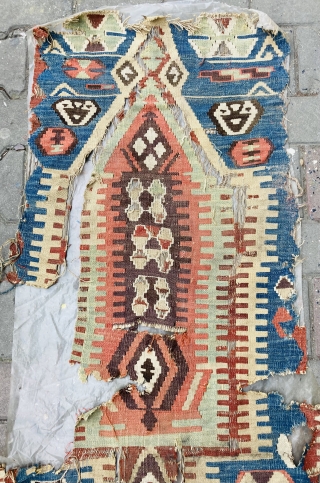 Antique Anatolian Konya Obruk kilim Fragment 
Size:132x70 cm ..Contact at. anatolianpicker@gmail.com                      