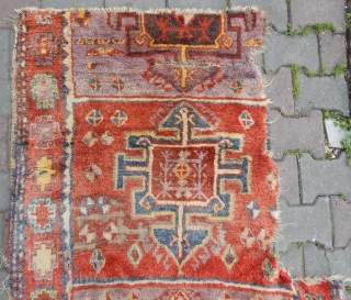 Antique East Anatolian Yörük Rug Fragment Size.195x95cm ..E-mail. anatolianpicker@gmail.com                        