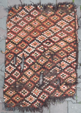 Antique Anatolian Konya Bozkır Yörük Rug Fragment. Size.120x85 cm E-mail.anatolianpicker@gmail.com                       