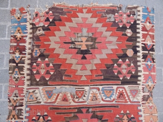 Antique Anatolian Karapınar Kilim Fragment                            