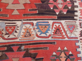 Antique Anatolian Karapınar Kilim Fragment                            