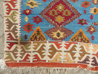 Antique Anatolian Kilim Fragment {PRİCE.$ 230 ]                          