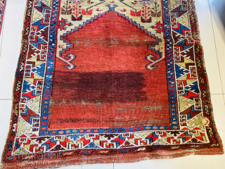 Central Anatolian Konya Prayer Rug                            