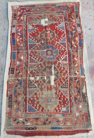 Antique Anatolian Aksaray  Rug Fragment 
size.195x115 cm                         
