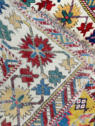 Antique Azerbaycan Kuba  Cihci Rug Fragment (price $ 350 USD )                     