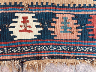 Antique Avşar Sofra Kilim                             