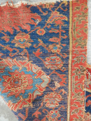 Antique West Anatolian Uşhak Rug Bordur Fragment                          