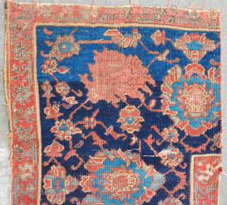 Antique West Anatolian Uşhak Rug Bordur Fragment                          