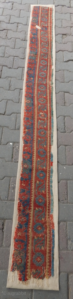 Antique West Anatolian Ushak Rug Bordur .
Size.280x25 cm  .. anatolianpicker@gmail.com                      