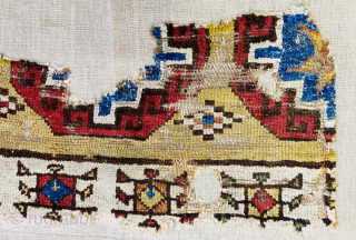 Antique Cappadocia Rug Fragment (price $ 200 USD )                        