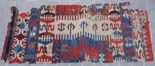 Antique West Anatolian Kilim Fragment                            