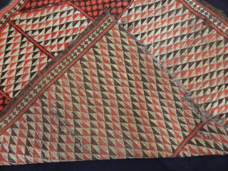 Antique Kırgızh Prayer Rug Fragment                            