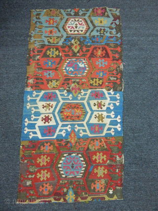 Antique Sought East Anatolian Kilim Fragment                           