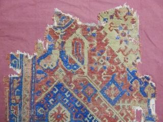 Antique Anatolian Ushak Rug Fragment                            