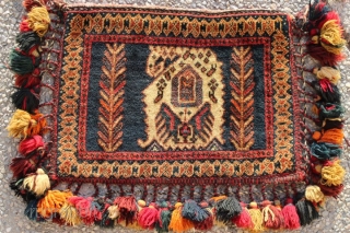 Very unique 80-90 years old Persian Afshari hand-knotted piled chanteh with original plain weave back with natural dyes & 100% wool
CATEGORY: Persian
ORIGIN/TYPE: Afshari / Dragon+Phoenix in Botteh & Tree of life 
AGE  ...