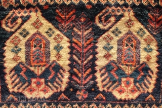 Very unique 80-90 years old Persian Afshari hand-knotted piled chanteh with original plain weave back with natural dyes & 100% wool
CATEGORY: Persian
ORIGIN/TYPE: Afshari / Dragon+Phoenix in Botteh & Tree of life 
AGE  ...