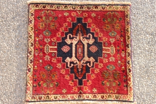 Persian Qashqai hand-knotted bagface a pair with original design, natural dyes & 100% wool on cotton warp
CATEGORY: Persian
ORIGIN/TYPE: Qashqai / Medallion
AGE CLASSIFICATION: 1950+
SIZE:22" (58cm) x 24" (63cm)
CONDITION: Excellent condition 
ID(APRC): No. 260-4951&4955
https://www.facebook.com/photo.php?fbid=151384525008933&set=a.151383975008988.34582.100634546750598&type=3&theater 