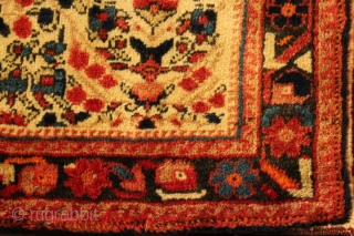 Very nice rare old Persian Afshari hand-knotted piled chanteh with original fasteners and excellent pattern & plain weave back with natural and synthetic dyes & 100% wool category: Persian origin/type: Afshari /  ...
