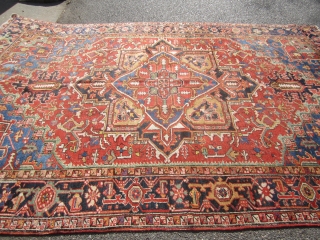 antique heriz rug good colors great pile no dry rot and no stain ready to go 7' 7" x 10' 11" everything sells here. SOLDDDDDDDDDDDDDDDDDDDDDDDDDDDDDDD        