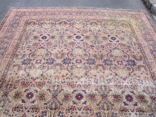 solid antique worn ravar allover design persian rug measuring 8' 10" x 10' 10"no dry rot no holes worn condition great distressed look 745 plus shipping thanks.

SOLDDDDDDDDDDDDDDDDDDDDDDDDDDDD      