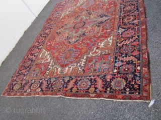nice old heriz rug measuring 8' 10" x 11' 7" great colors very good condition some wear very clean 1375 plus shipping ON HOLD
ON SOLDDDDDDDDDDDDDDDDDDDDDDDDDDDDDDDD        
