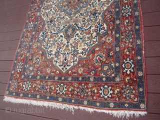 very nice semi-antique persian tabriz rug measuring 4' 7" x 7' 3" great quality even pile not worn some fading great piece very reasonable very clean.685.00 plus shipping     