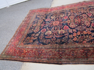 antique farahan sarouk rug measuring 8' 4" x 12' 8" solid rug some wear good pile no holes. SOLDDDDDDDDDDDDDDDDDD              