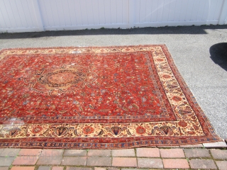 measures 8' 7" x 11' 6" solid rug no dry rot clean damage side and a hole and some worn spot rare design and colors $499.00 plus shipping SOLDDDDDDDDDDDDDDDDDDDDDDDDDDDDDD    