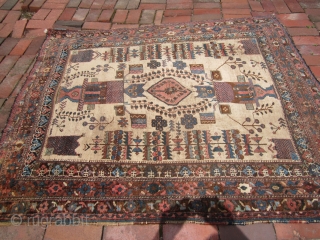 antique afshar rug good condition 4' 5" x 5' 5" needs cleaning rare rug. SOLDDDDDDDDDDDDDD                  