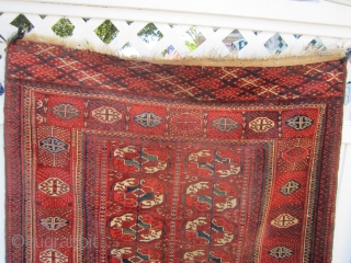 beautiful vintage (SOLD SOLD THANKS) turkoman tekke rug full pile no worn spot collector piece excellent wool quality measures 4' 3" x 4' 10" great colors and design.SOLD THANKS    