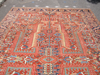 superb antique heriz 8' 7" x 12' 5" excellent condition no issue ready to go