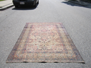 beautiful antique kermanshah ravar rug 4' 2" x 6' 3" solid thin rug no dry rot even wear great colors no holes great designer rug very fine weave 425.00 plus free shipping  ...