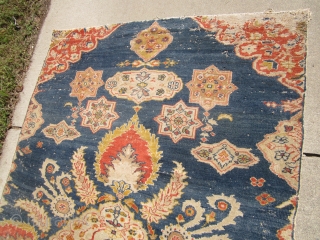antique oushak late 19th century fragment worn and beautiful colors 5' 5" x 9'.SOLD  SOLD            SOLD      ...