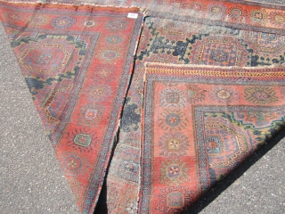 worn oushak rug no holes no pets or smoke need washing 5' 9" x 8' 9" great colors and design. SOLDDDDDDDDDDDDDDDDDDDDDDDDDDDDDD            