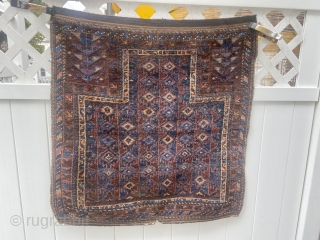 Antique Baluch 39” x 39” hood condition                          