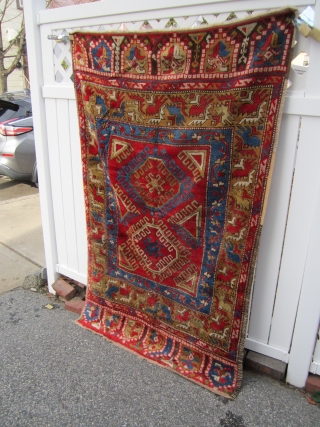 antique konya rug great drawing great colors very good pile nice and clean collector rug 48" x 74" ready to go. SOLDDDDDDDDDDDDDDDDDDDDDDD           