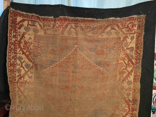 antique 1850 KULA rug 4' 10" x 5' 2" worn condition as shown any question feel free to ask clean rug very floppy. SOLDDDDDDDDDDDDDDDDDDDDDDDDDDDDDDDDDDDDDDDD         