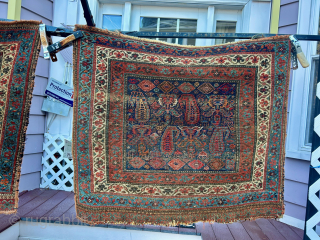 pair of kurdish bidjar 3 x 3 good condition just cleaned                      