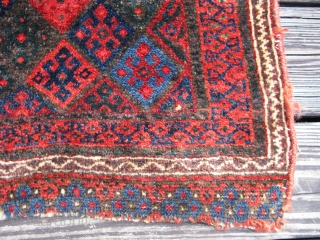 Antique Jaff Kurd bag face, hand knotted wool on a wool foundation, Iran, ca. late 19thC, a beautiful example of Kurdish weaving, finer than most I see, and a great silky wool,  ...