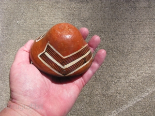 Vintage Mucahua pottery bowl for Chi Cha drink, Quichua Indians, ( Kichwa Indians ), Ecuador, Amazon Rainforest, fine line hand painting, lacquered with tree resin, I bought this from a woman she  ...