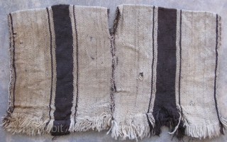 A small child's poncho, Mapuche Indians, Chile, South America, 19thC,  hand woven camelid wool and sheep's wool, minor condition problems, size 19in x 11in, #10-MAPU
       
