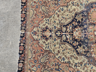 Antique Persian Malayer rug, hand knotted wool, Iran, ca. 1880, the approximate size is 51x69in, when I first saw this rug I thought it was a Faraghan Sarouk, but...it is woven with  ...