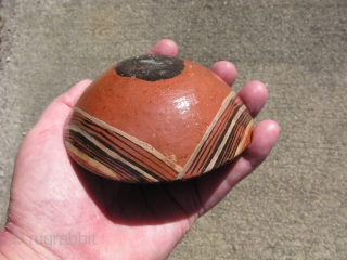 Vintage Mucahua pottery bowl for Chi Cha drink, Quichua Indians, ( Kichwa Indians ), Ecuador, Amazon Rainforest, fine line hand painting, lacquered with tree resin, I bought this from a woman she  ...