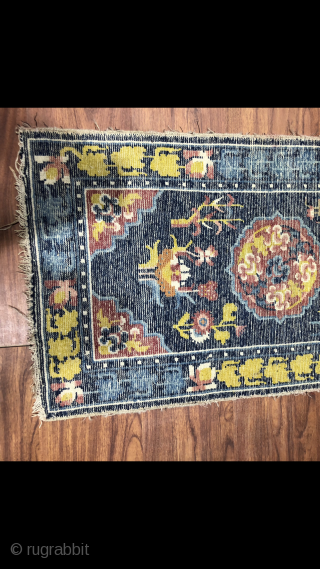 Chinese Ningxia rug, size 100*56cm. Complete one, good age.                        