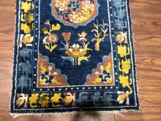 Chinese Ningxia rug, size 100*56cm. Complete one, good age.                        