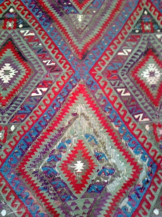 Fethiye Kilim, 220 x 405, wool on wool, vegetable dyes.                       