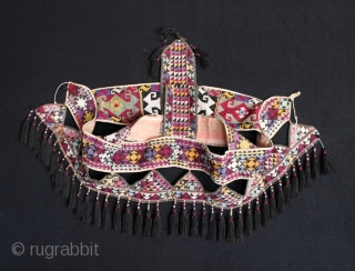 Late 19 century Uzbak Lakai Horse head dress. 
                        