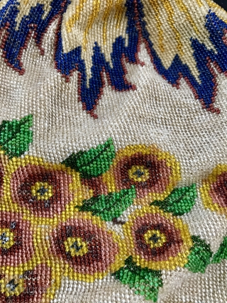 Late 19 century American a lovely lady's beaded bag.                        